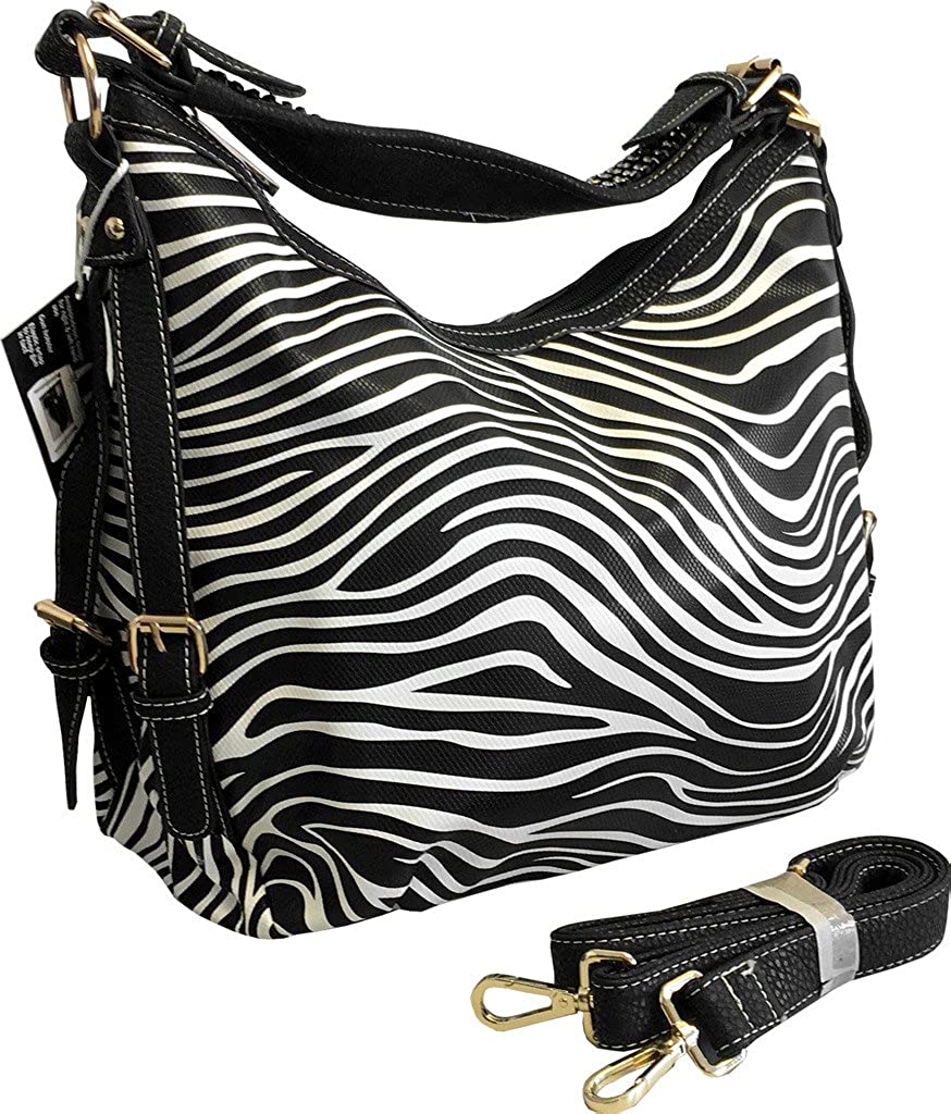 Price:$57.00    Cross Body Gun Concealment Purse Left/Right Hand 8007 ZEBRA  Clothing