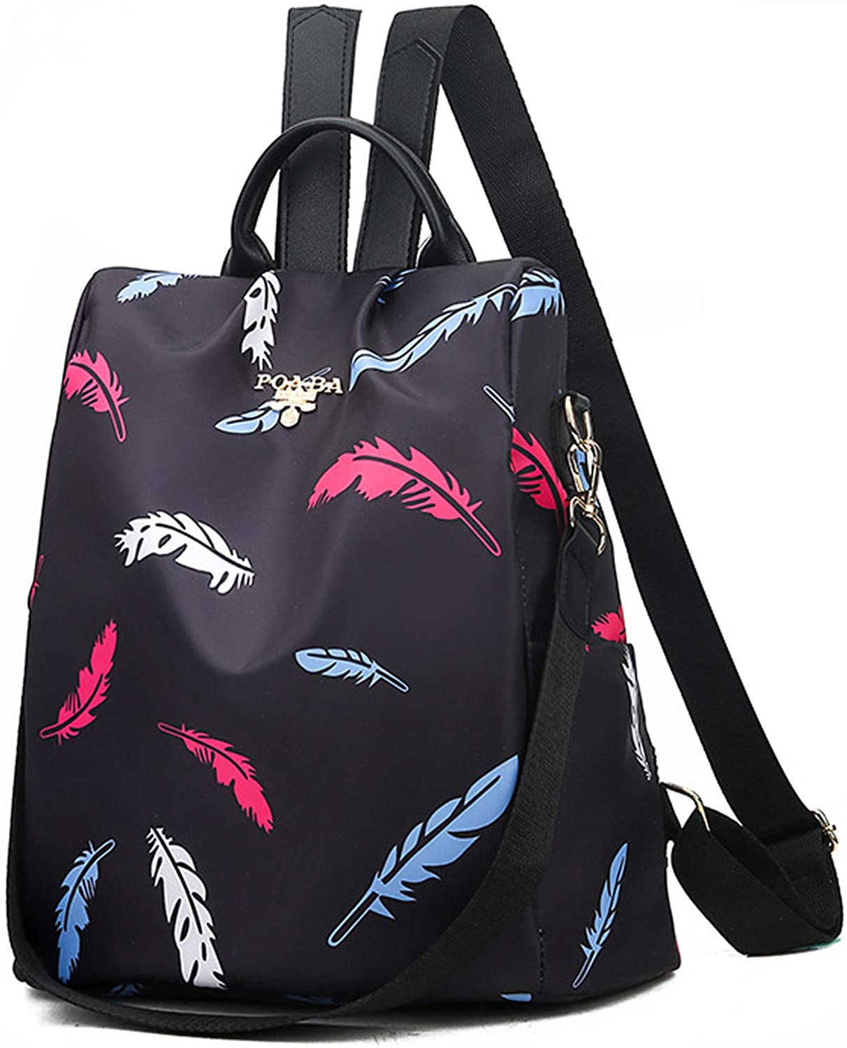 Price:$22.99    Women's Anti-theft Backpack Purse Small Daypack Schoolbag Girls Shoulder Bags (Colored Feather)  Clothing