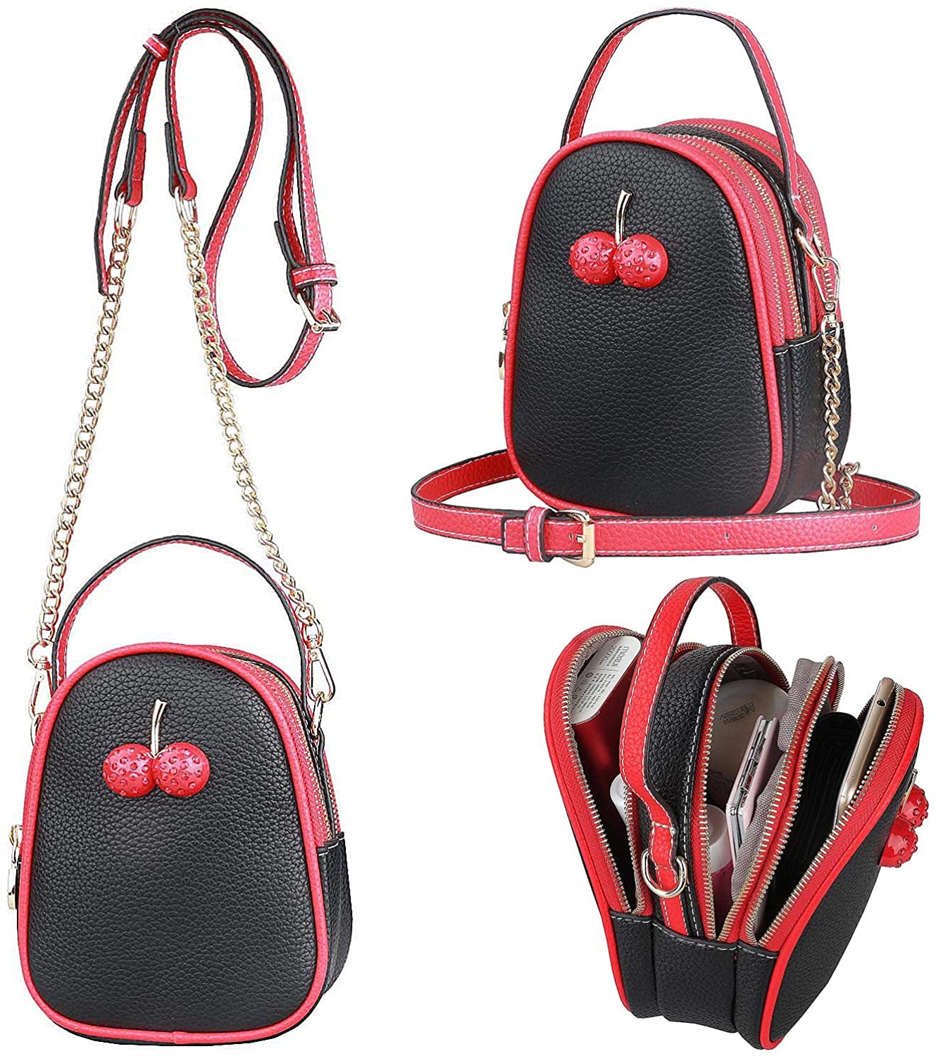 Price:$15.29 Small Pu Leather Crossbody Bags Shoulder Bag for Women Stylish Ladies Messenger Bags Purse and Handbags (Black)  Handbags   