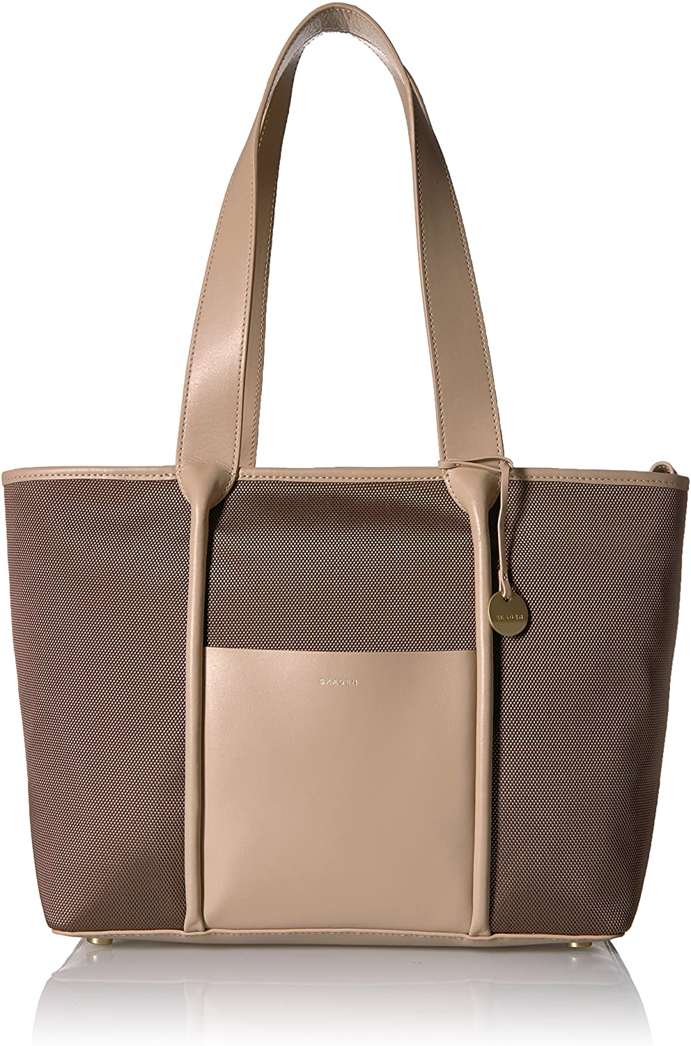 Price:$187.50    Skagen Lisabet Tote, Dark Khaki/Beige  Clothing