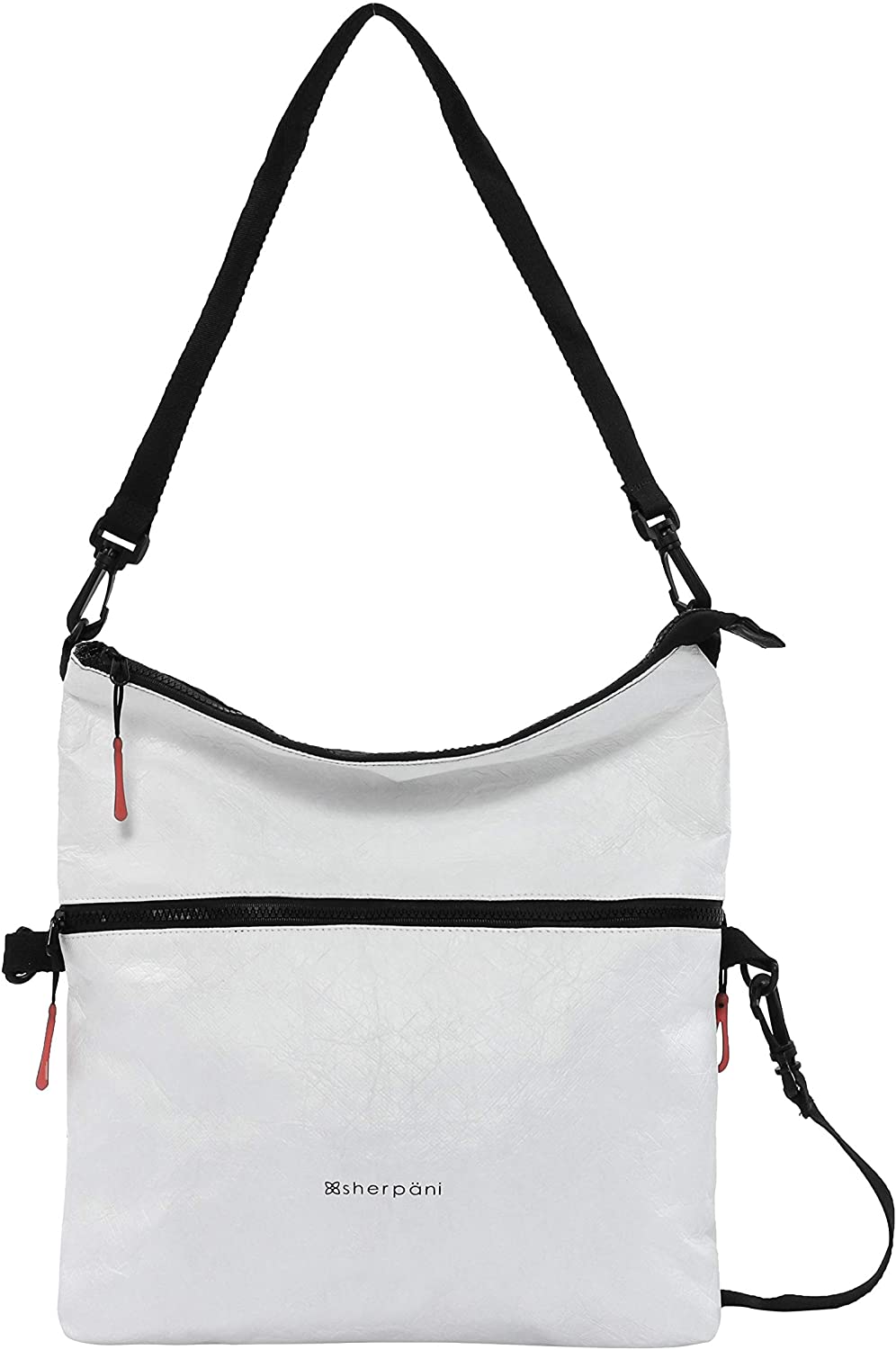 Price:$39.95 Sherpani Vale, Tyvek Crossbody Bag, Ultralight Shoulder Bag, Washable Tote Bag, Water Resistant Paper Bag for Women (White/Black)  Handbags   