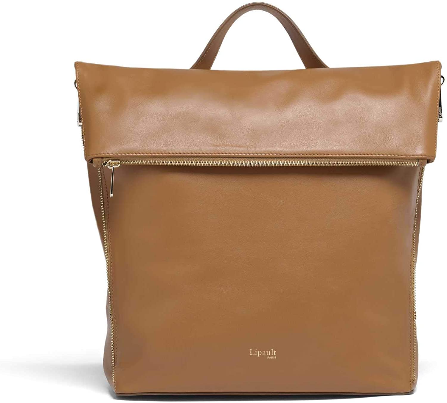 Price:$142.50    Lipault - Rendez-Vous Leather Backpack - Medium Shoulder Purse Bag for Women - Caramel  Clothing