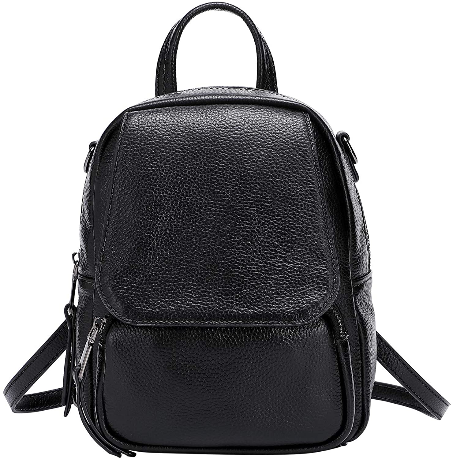 Price:$61.90    ALTOSY Mini Genuine Leather Backpack for Women Convertible Backpack Purse Shoulder Handbag Crossbody Bag 4 in 1 to Carry (S54 Black)  Clothing