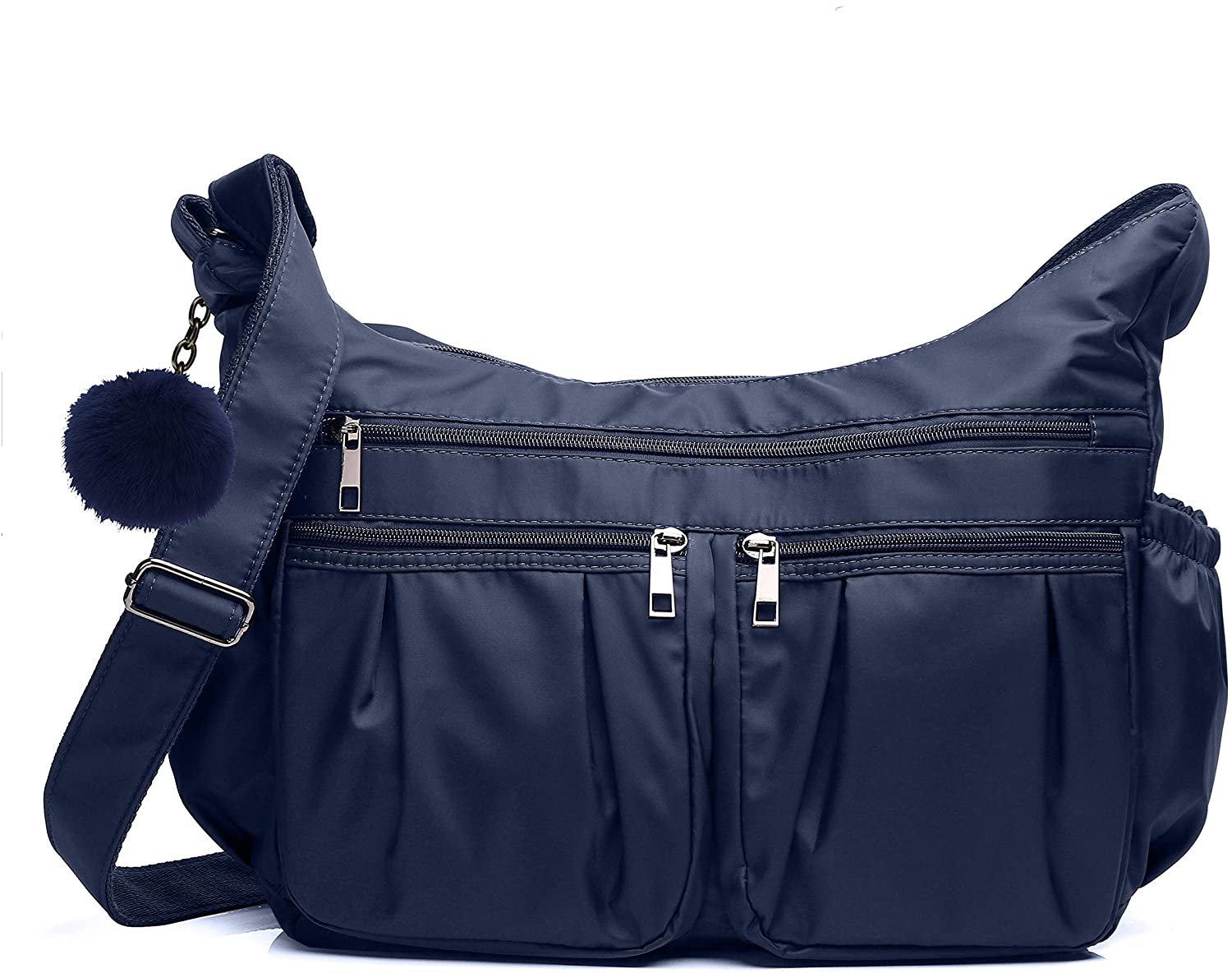 Price:$25.99 Crossbody Bags for Women RFID Multi Pocketbooks Shoulder Bag Lightweight Waterproof Nylon Travel Purses and Handbags  Handbags   
