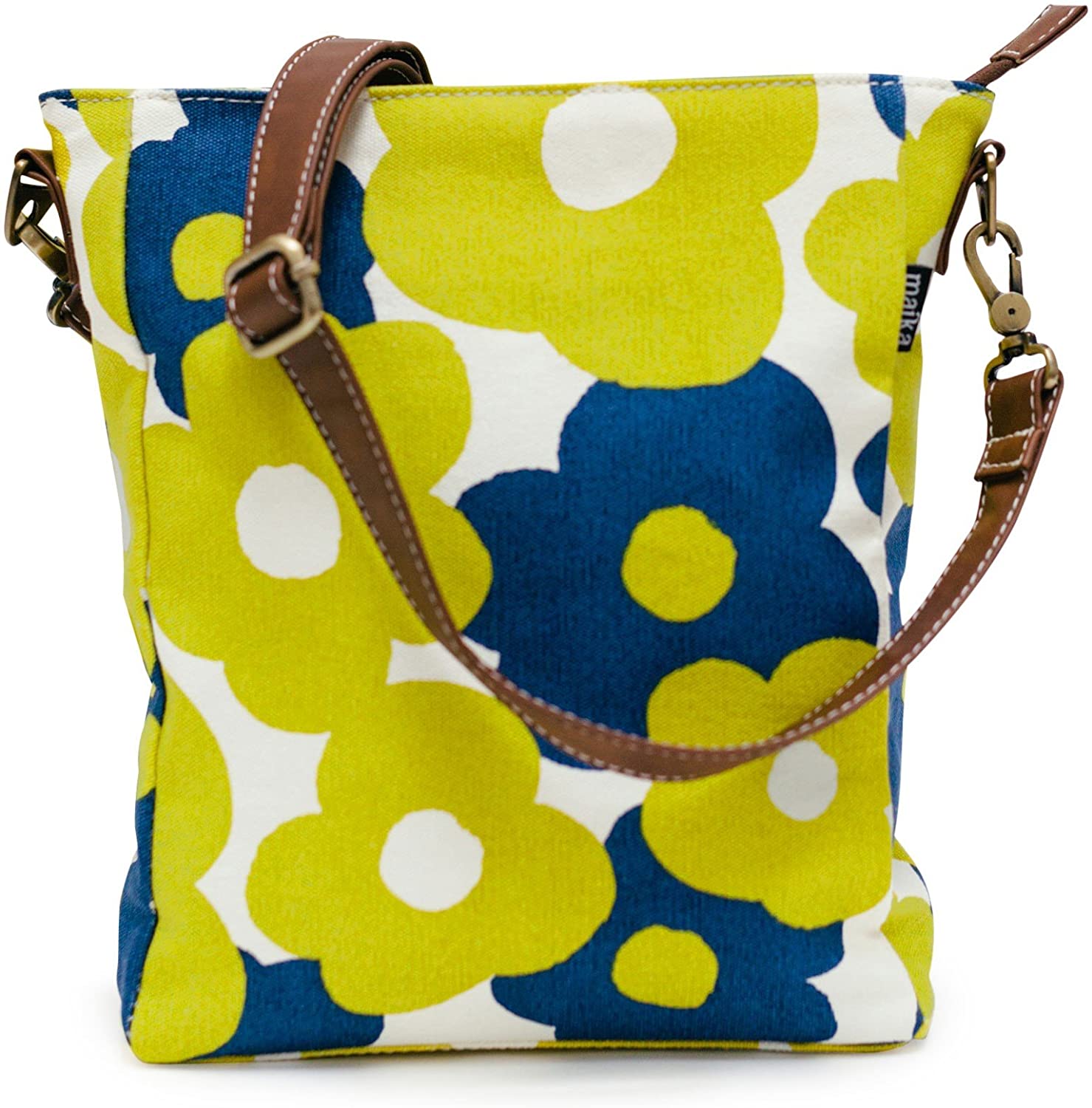 Price:$49.00    MAIKA Recycled Canvas City Sling Crossbody Bag, Hana, Blue  Clothing