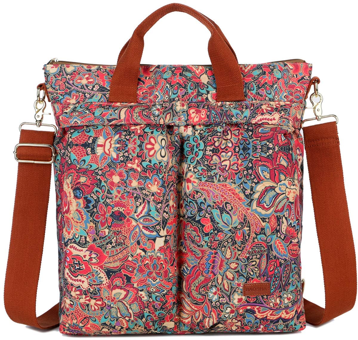 Price:$15.99    BAOSHA Patterned Canvas 3-Ways Women Crossbody Bag Shoulder Messenger Bag Casual Daypack Backpack handbag BP-09(HS)  Clothing