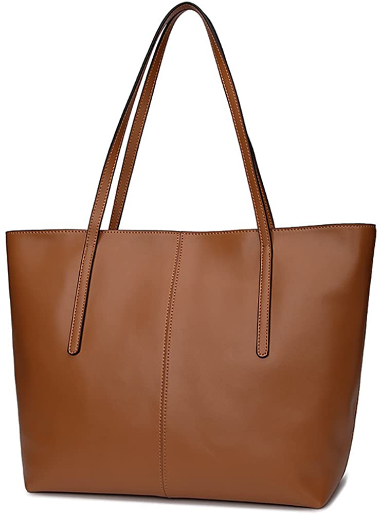 Price:$39.99    Ilishop Women's New Fashion Handbag Genuine Leather Shoulder Bags Tote Bags Hot Sale (Brown)  Clothing