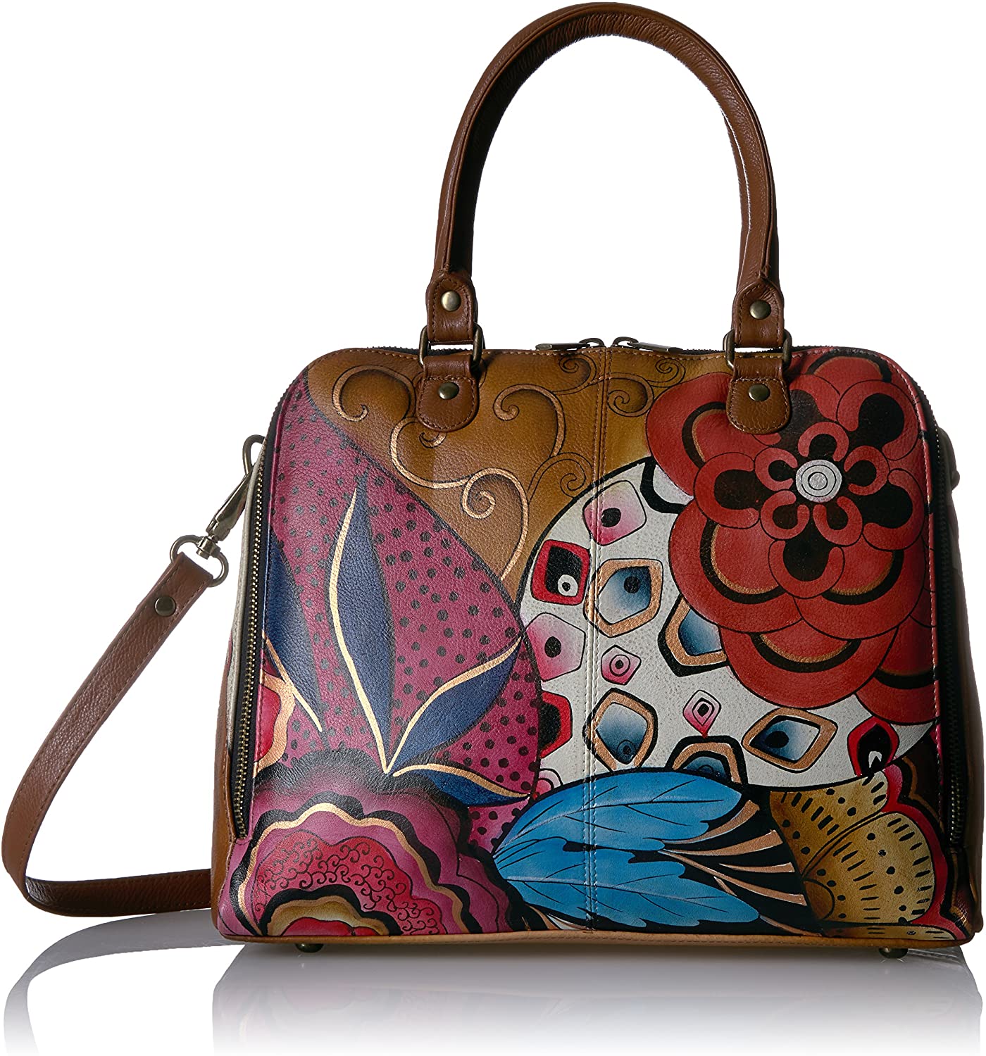 Price:$249.00    Anna by Anuschka Handpainted Organizer Satchel, Tlb-Tribal Potpourri  Clothing