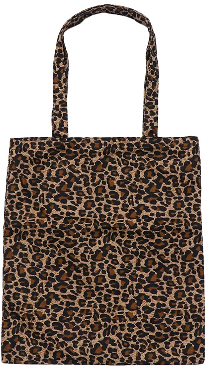 Price:$10.99    TENDYCOCO Canvas Tote Bag Large Animal Print Shoulder Bag Leopard Handbags for Women  Clothing