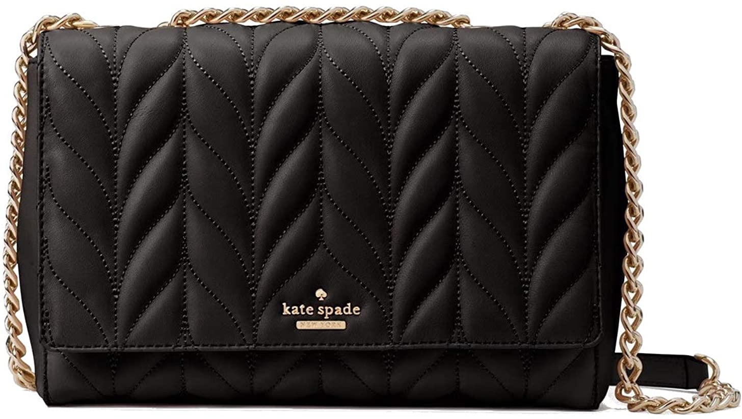 Price:$292.00    Kate Spade New York Briar Lane Quilted Emelyn Black Shoulder Chain Bag, Medium  Clothing