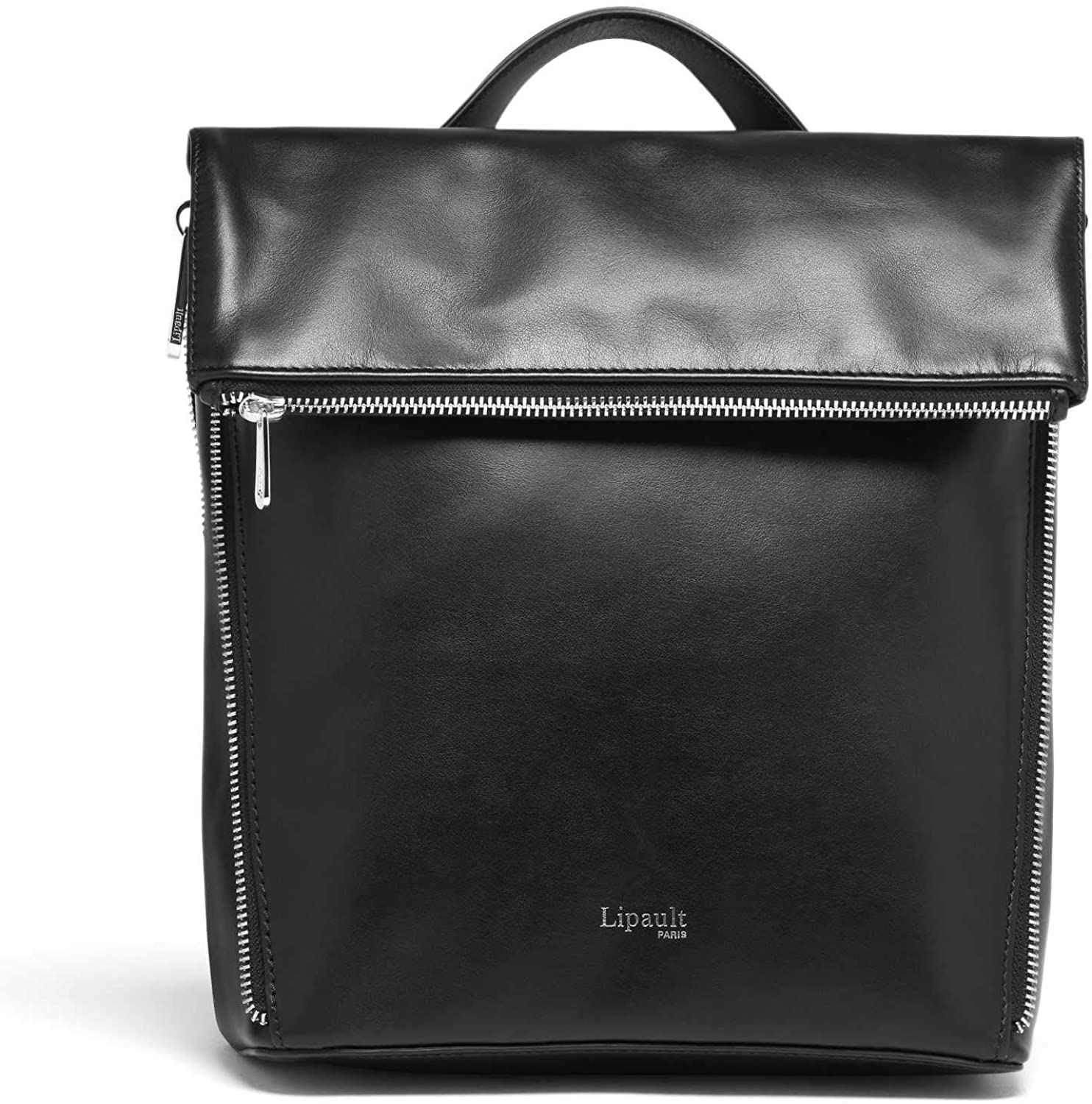 Price:$125.00    Lipault - Rendez-Vous Leather Backpack - Small Shoulder Purse Bag for Women - Black  Clothing