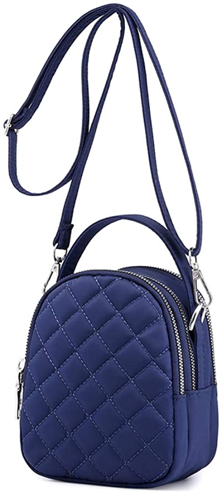 Price:$10.96 YANAIER Quilted Women Small Crossbody Bags Shoulder Bag Stylish Ladies Cellphone Purse Wallet Blue-2  Handbags   