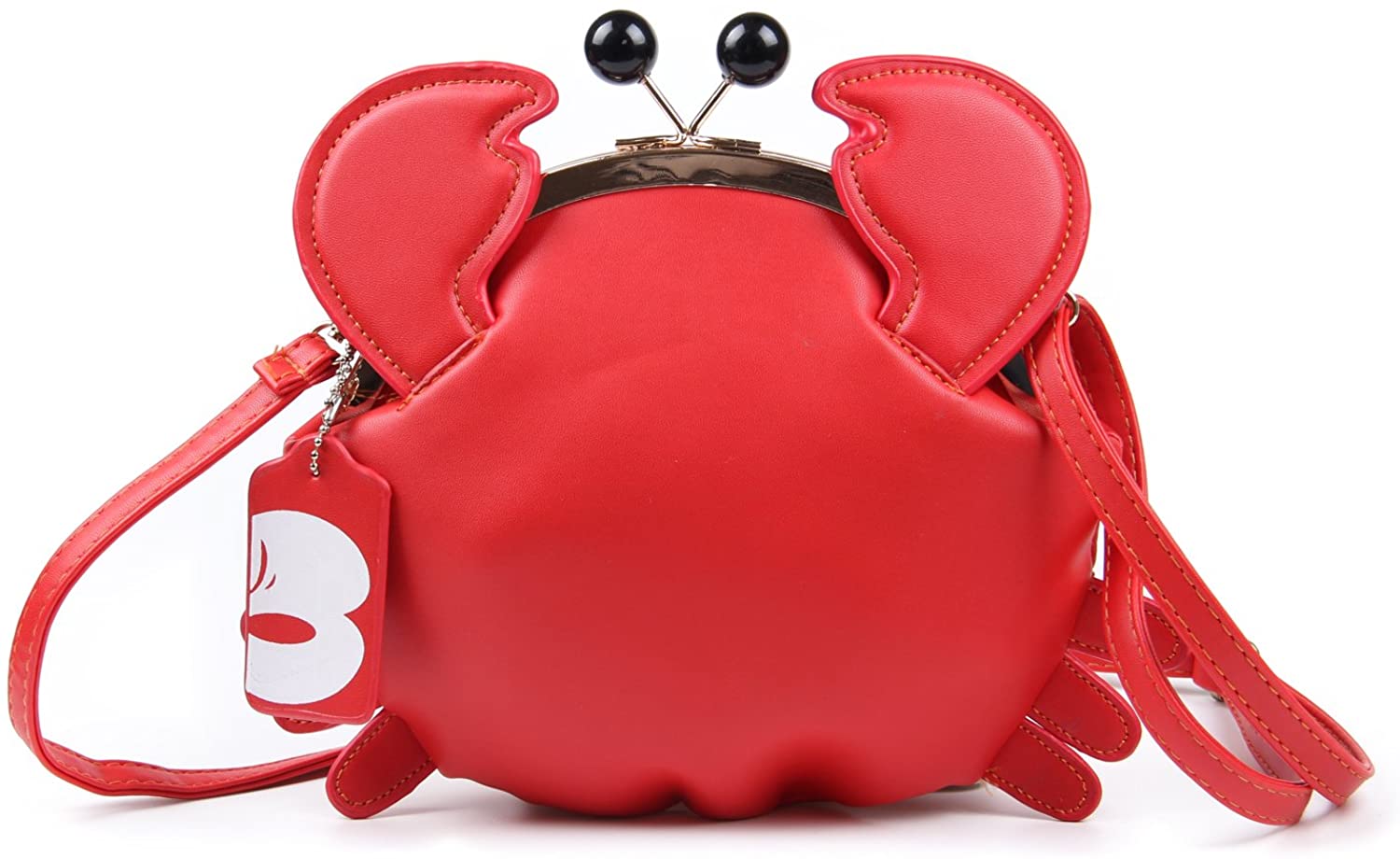 Price:$22.99    Freie Liebe New Unique Animal Design Dinosaur Crab Cross Body Bags Clutch Purses Novel Shark Flamingo Shoulder Messenger Bag  Clothing