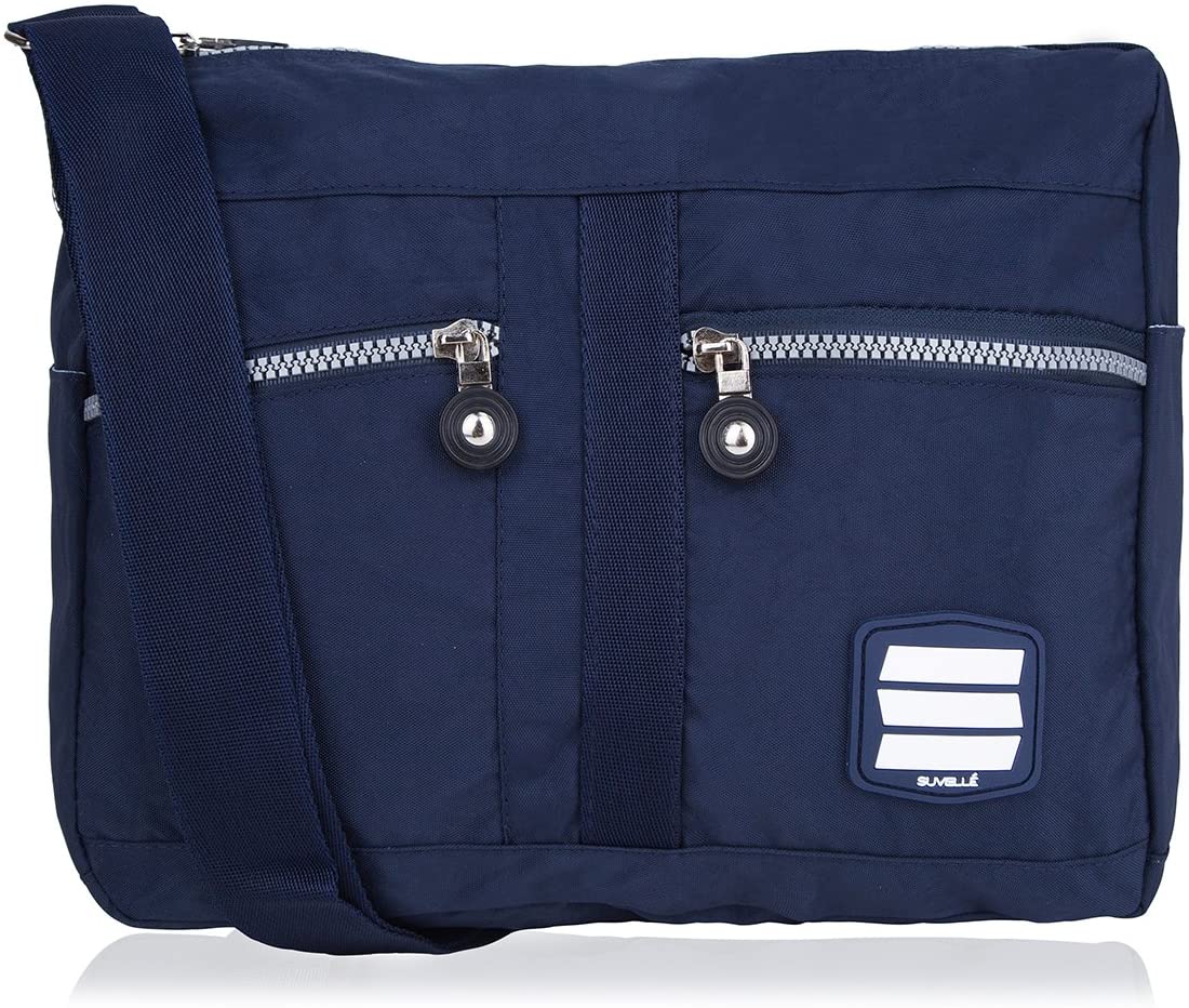 Price:$21.99    Crossbody Bags for Women Messenger Nylon Lightweight Travel Purse Multi Pocket Shoulder Bag Handbags Navy  Clothing