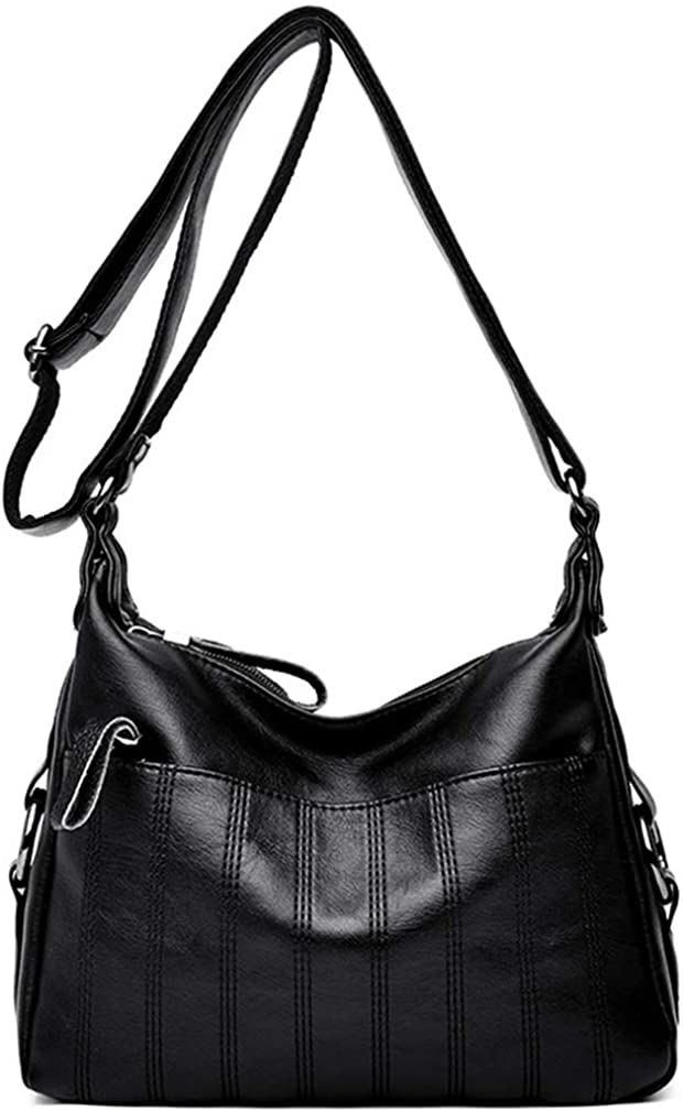 Price:$29.98    Women Small Leather Crossbody Shoulder Bag Lightweight Cell Phone Wallet Purse Satchel Bags (Black)  Clothing