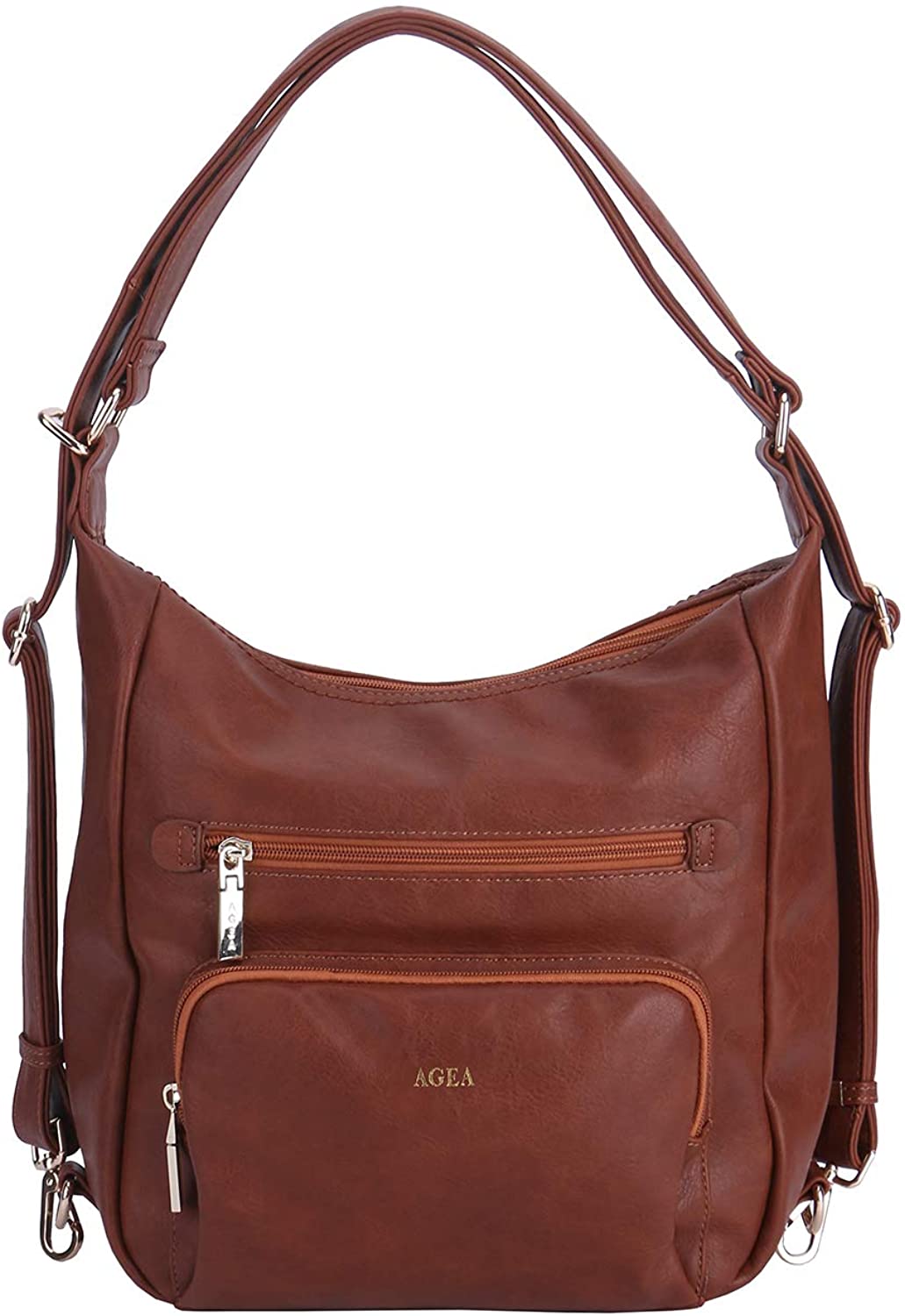 Price:$32.90    AGEA Handbags for Women Casual Leather Ladies Handle Shoulder Bags (Brown)  Clothing
