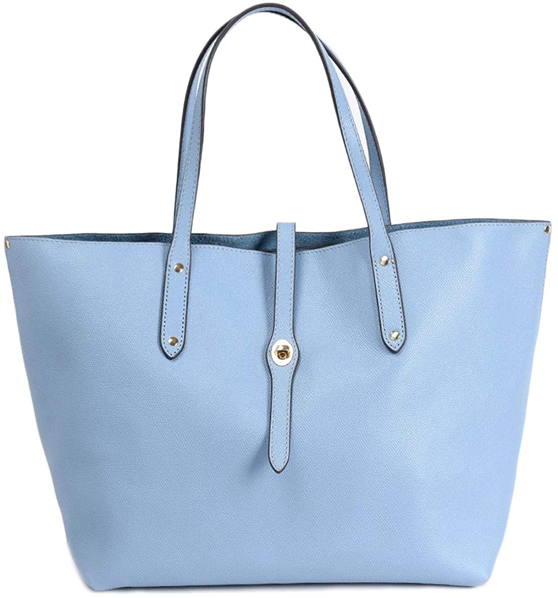 Price:$49.99 Women Leather Tote Handbag Large Capacity Handbag Shoulder Bag (Blue)  Handbags   