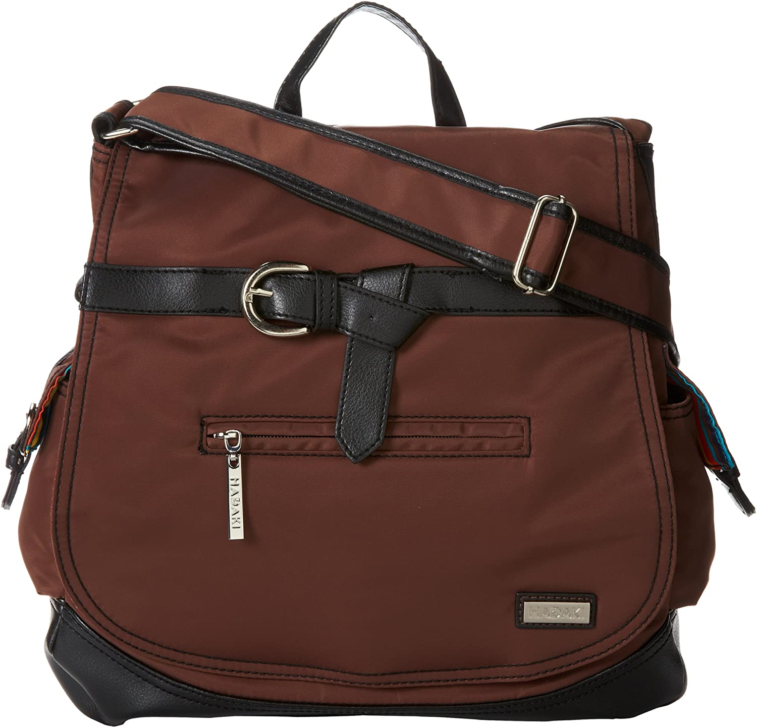 Price:$19.97 Hadaki Kiko Saddle Bag, Chocolate/Black  Handbags   