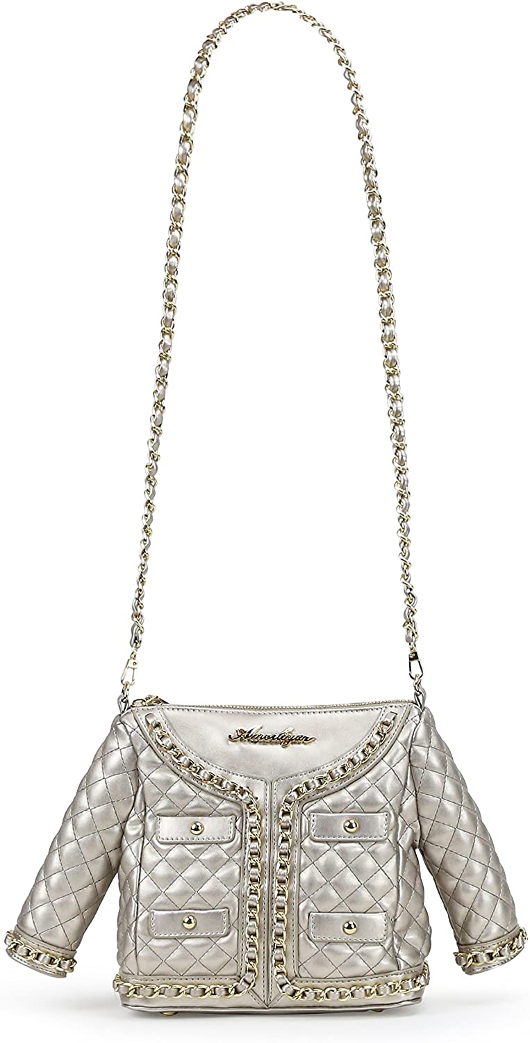 Price:$56.59 DARLING'S Quilted Jacket Design Fashion Shoulder Bag - Silver Grey  Handbags   