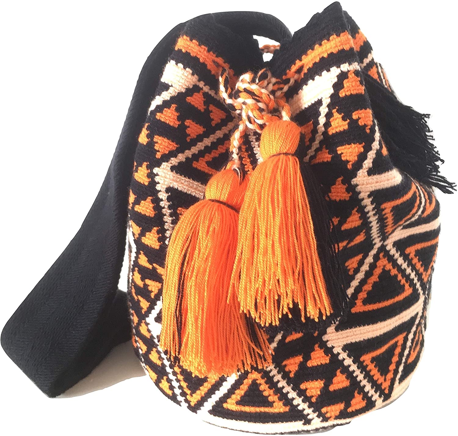 Price:$59.99 Wayuu Cute Crossbody Bags for Women Tribal Shoulder Crochet Handwoven Mochila (DESIGN) (iitpai)  Handbags   