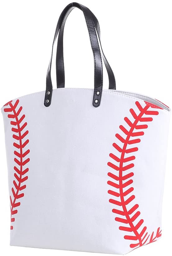 Price:$20.99    E-FirstFeeling Large Baseball Tote Bag Sports Prints Tote Handbag Beach Bag Travel Bag for Women (Baseball)  Clothing