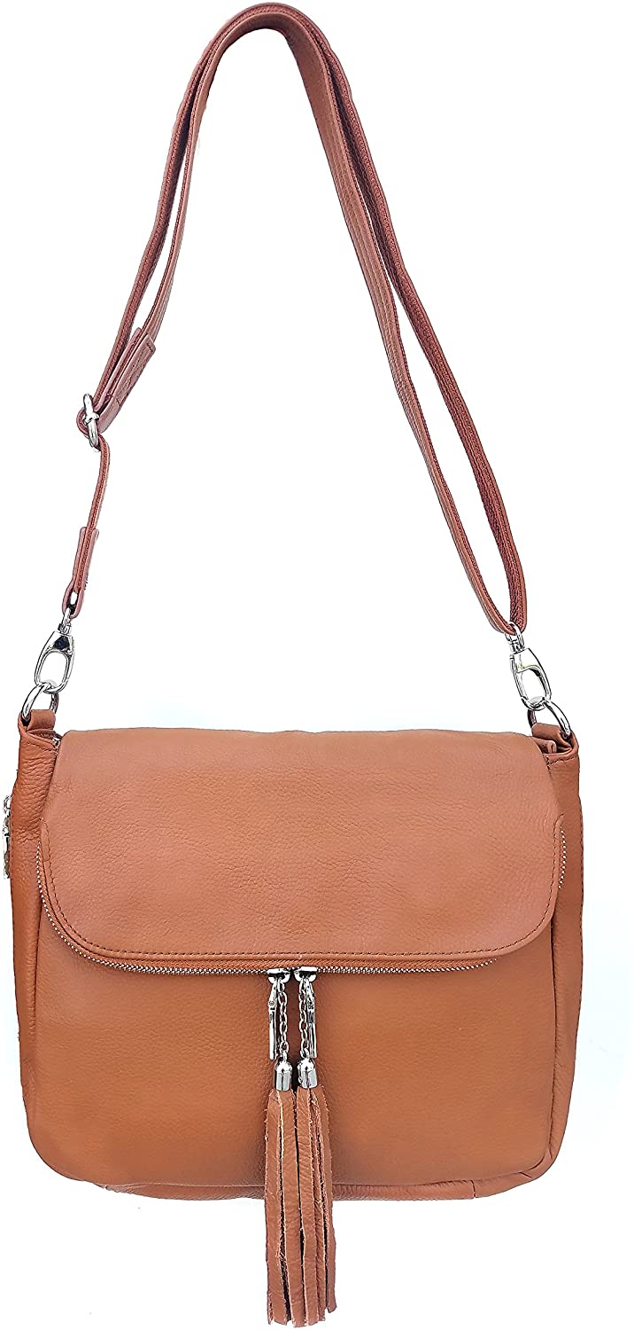 Price:$66.50    Cowhide leather Concealment Purse CCW Lockable Conceal Carry Gun Bag (Light Brown)  Clothing