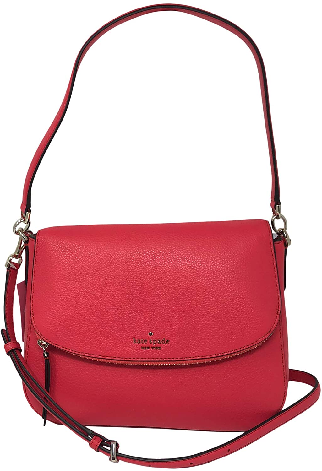 Price:$176.52    Kate Spade New York Jackson Leather Medium Flap Shoulder Bag, Stop Light  Clothing