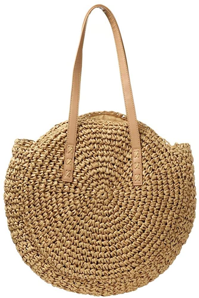 Price:$9.99    Straw Tote Bag Women Large Casual Hand Woven Handbags Beach Hobo Crossbody Shoulder Bag for Daily Use Beach Shopping Travel (Brown Pattern A)  Clothing