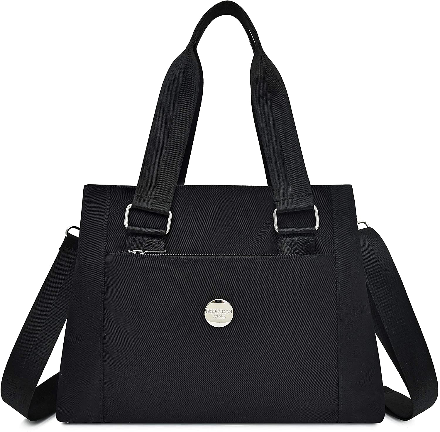Price:$19.69    Crossbody Bags For Women Multi Pocket Shoulder Bag Canvas Travel Purses And HandBags Messenger Bag, Black Nylon, high25CM long35CM thick13CM  Clothing