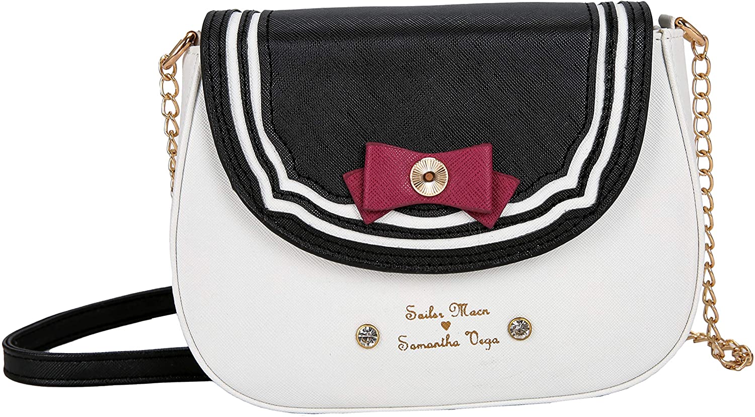 Price:$23.55    Sunwel Fashion Kawaii Anime Sailor Moon inspired Cosplay Purse Bow Chain Shoulder Crossbody Bag (black)  Clothing