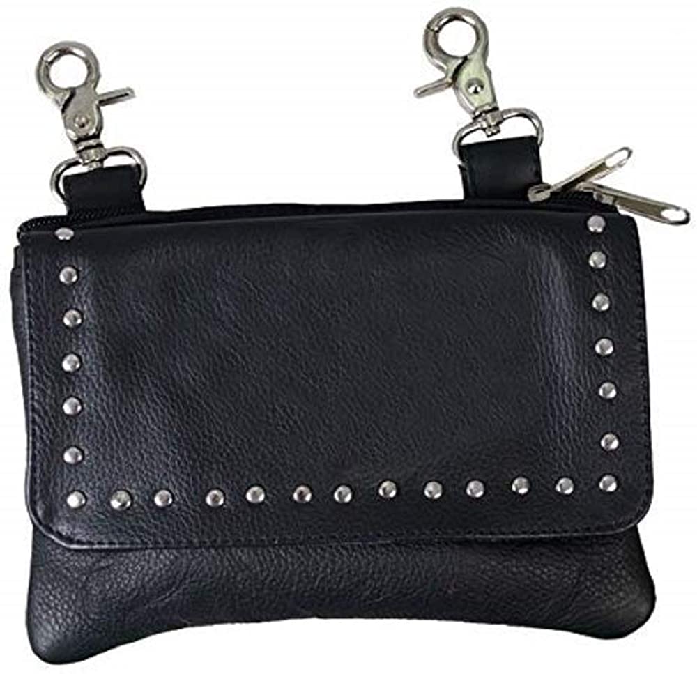 Price:$36.93 Black Ladies Clip Pouch Purse, Adjustable Strap Lobster Claw Clips, 7.75 X 5 X 1  Handbags   