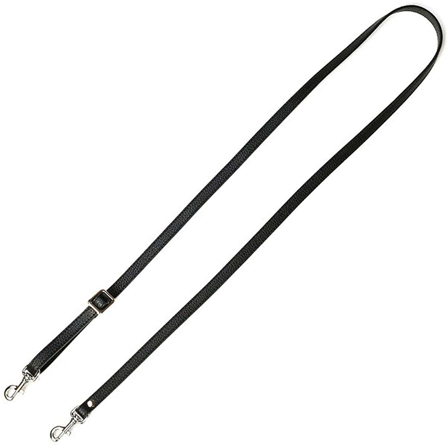 Price:$13.99 VanEnjoy Adjustable Genuine Leather Crossbody Straps Replacement - Width 1/2“, Length 25”-51” (Black - Silver Buckles)  Handbags   