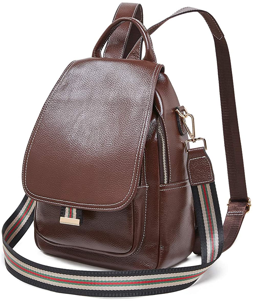 Price:$99.00    Real Leather Backpack for Women Mini Fashion Backpack Bag Ladies Shoulder Purse  Clothing