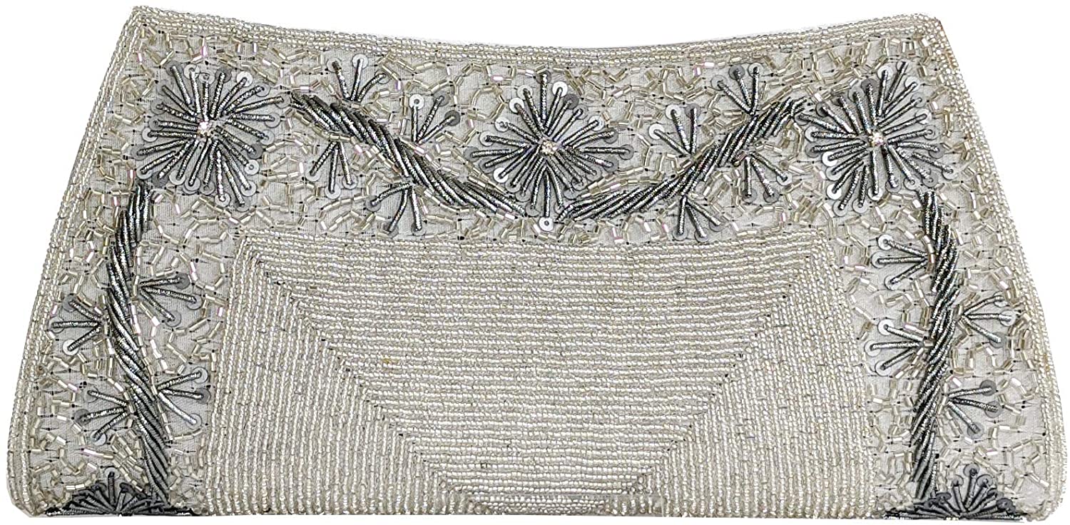 Price:$40.00 Women Handmade Beadwork Evening Bag, Wedding Clutch, Shoulder Bag, Clutch Bag With Full Beaded Shoulder Strap/Wristlet  Handbags   