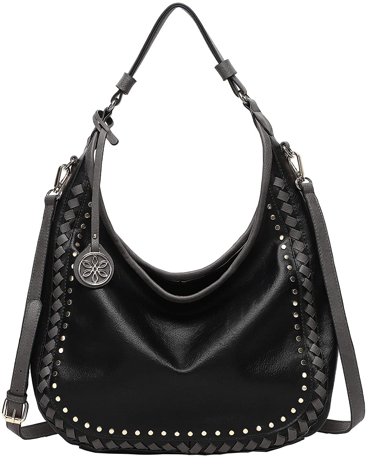 Price:$15.99    Satchel Purses and Handbags for Women Shoulder Tote Bags Wallets (black)  Clothing