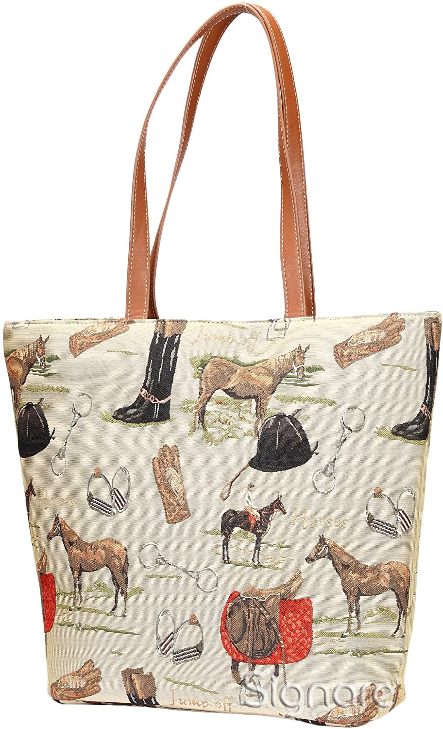 Price:$37.99    Signare Tapestry Shoulder Bag Tote Bag for Women with Horse Design (SHOU-HOR)  Clothing