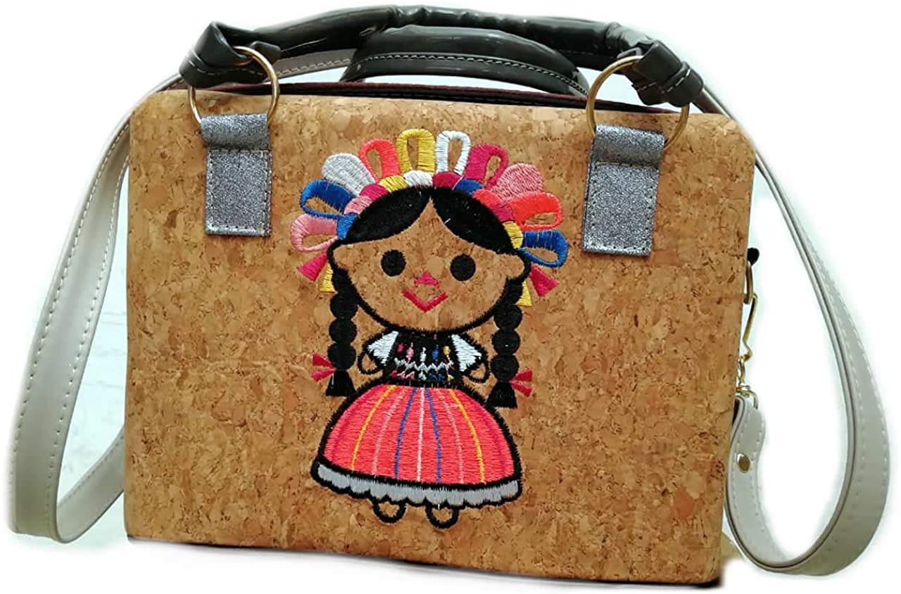 Price:$31.50 Mexican Artistic hand/shoulder bag made of cork for women (Model 5)  Handbags   