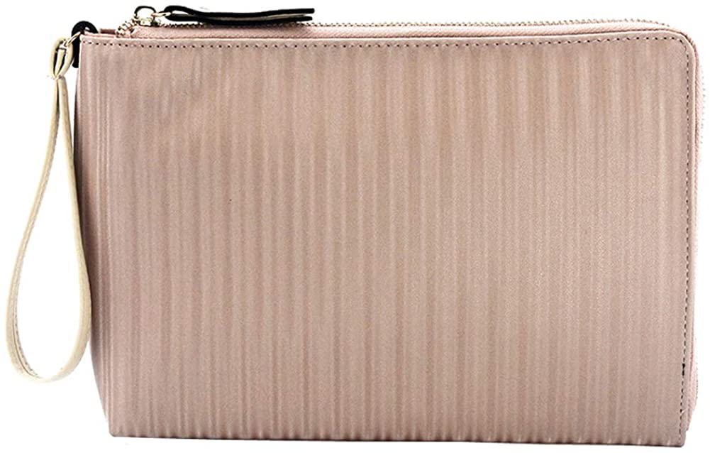 Price:$19.99 Evening Bags Purse Envelop Clutch Chain Shoulder Womens Wristlet Handbag Foldover Pouch (pink)  Handbags   