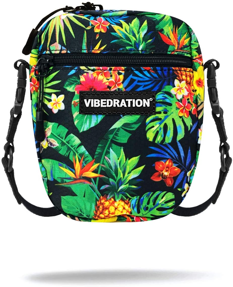 Price:$24.99    Vibedration Cute Shoulder Bag Cell Phone Travel Purse for Women, Girls, Teens | Small Crossbody Bags for Men, Boys (Tropical Fuzion)  Clothing