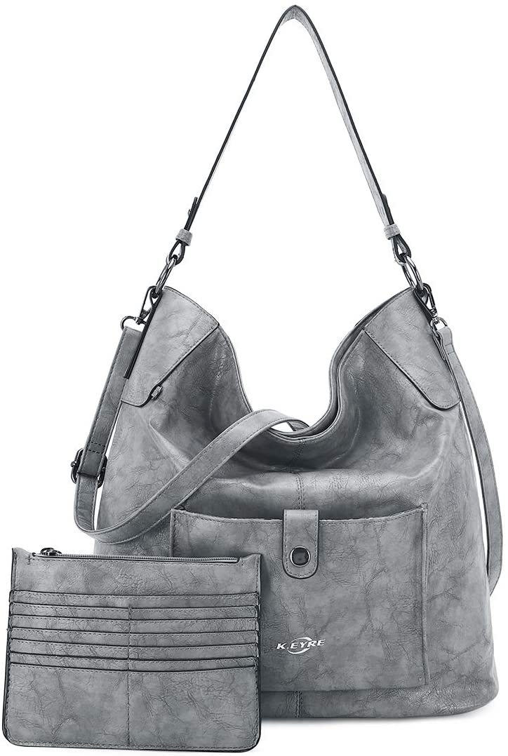 Price:$35.99    Wonmen Shoulder Handbag Purse Top-Handle Hobo Roomy Casua Ladies' Shoulder Bag Fashion PU Tote Satchel Bag for Women (KL5208 GRAY)  Clothing