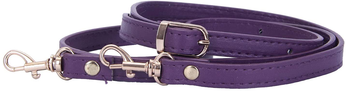 Price:$7.99 VanEnjoy PU Leather Adjustable Crossbody Shoulder Straps for Purse Bag Handbag Wallet Replacement (Gold Buckles, Purple)  Handbags   