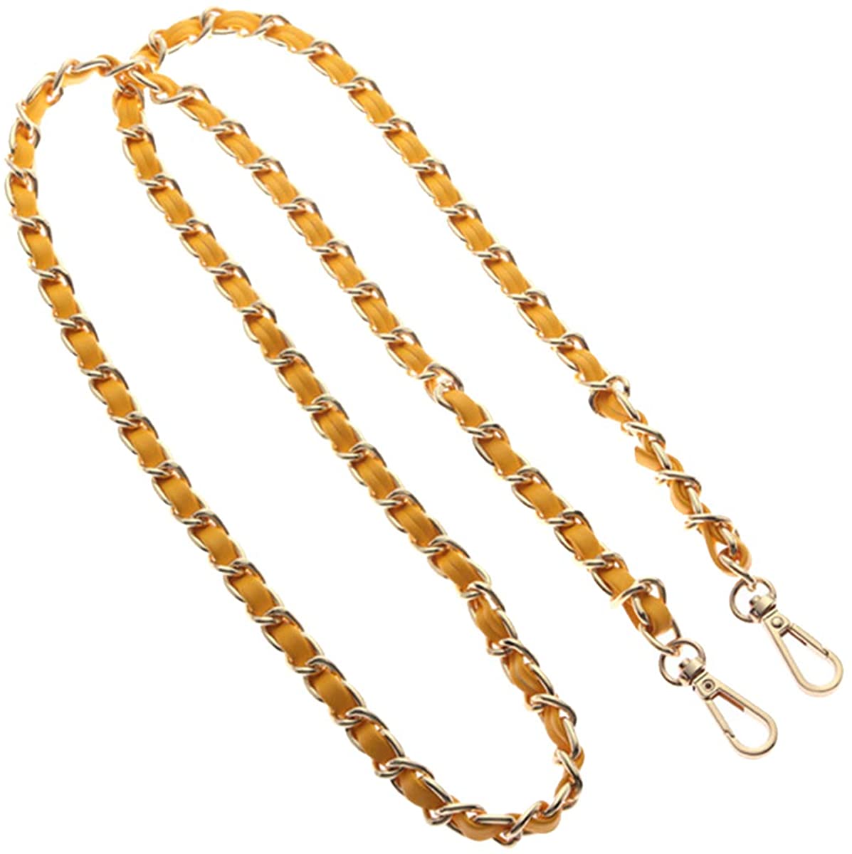 Price:$10.99    Beacone Iron Flat Chain Replacement Crossbody Handbag Purse Strap Metal Shoulder Bag Strap (Yellow)  Clothing