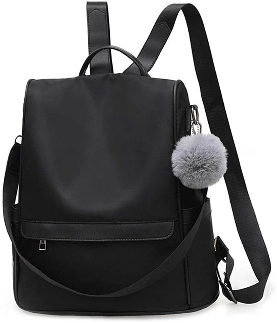 Price:$9.99    Women Backpack Purse Waterproof Nylon Fashion Travel Shoulder Bag (black backpack)  Clothing