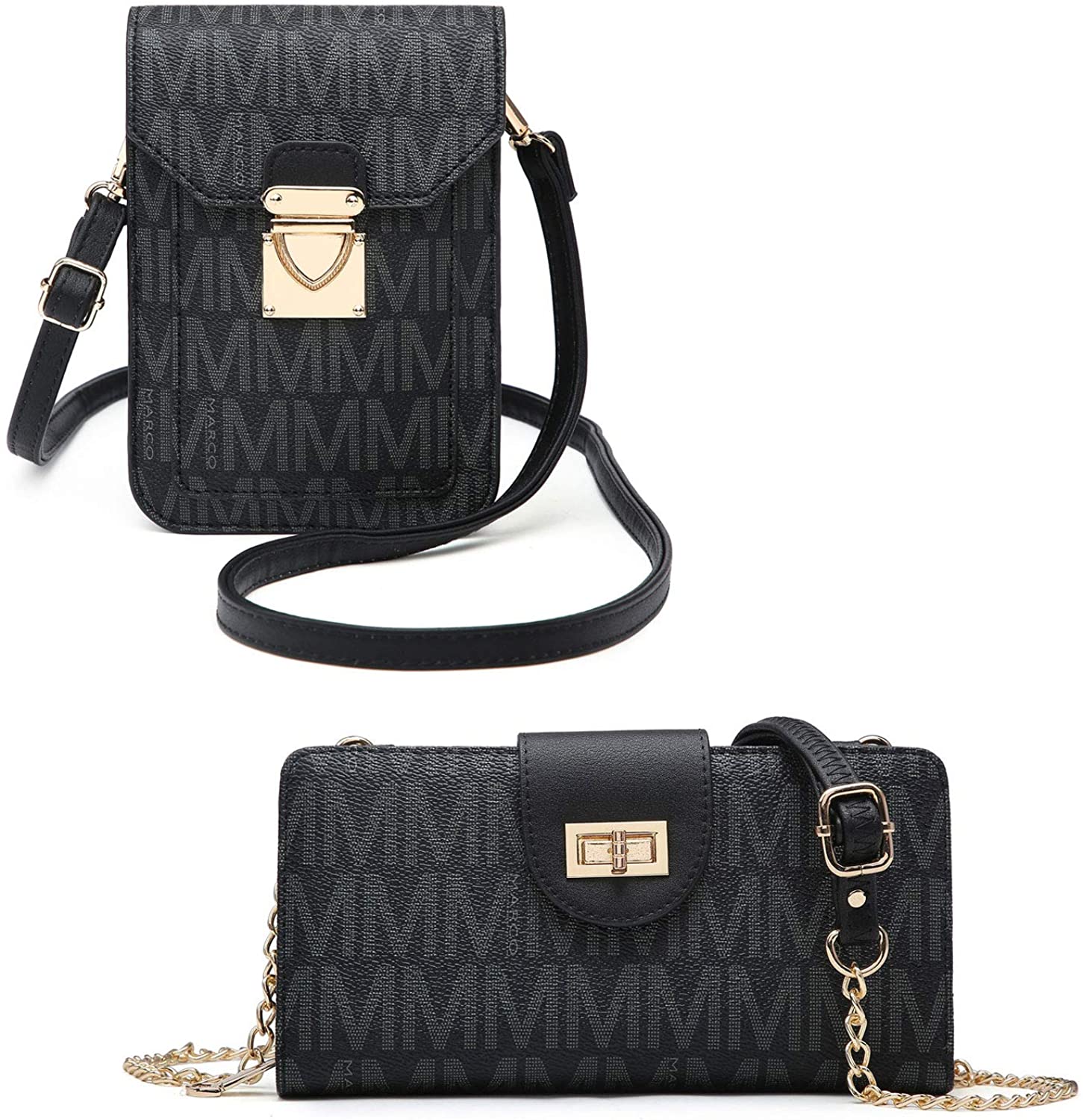 Price:$33.00 Small Crossbody Bags Cell Phone Purse Wallet Handbags for Women Signature Lightweight Roomy Pockets Travel Shoulder Bag (Black)  Handbags   
