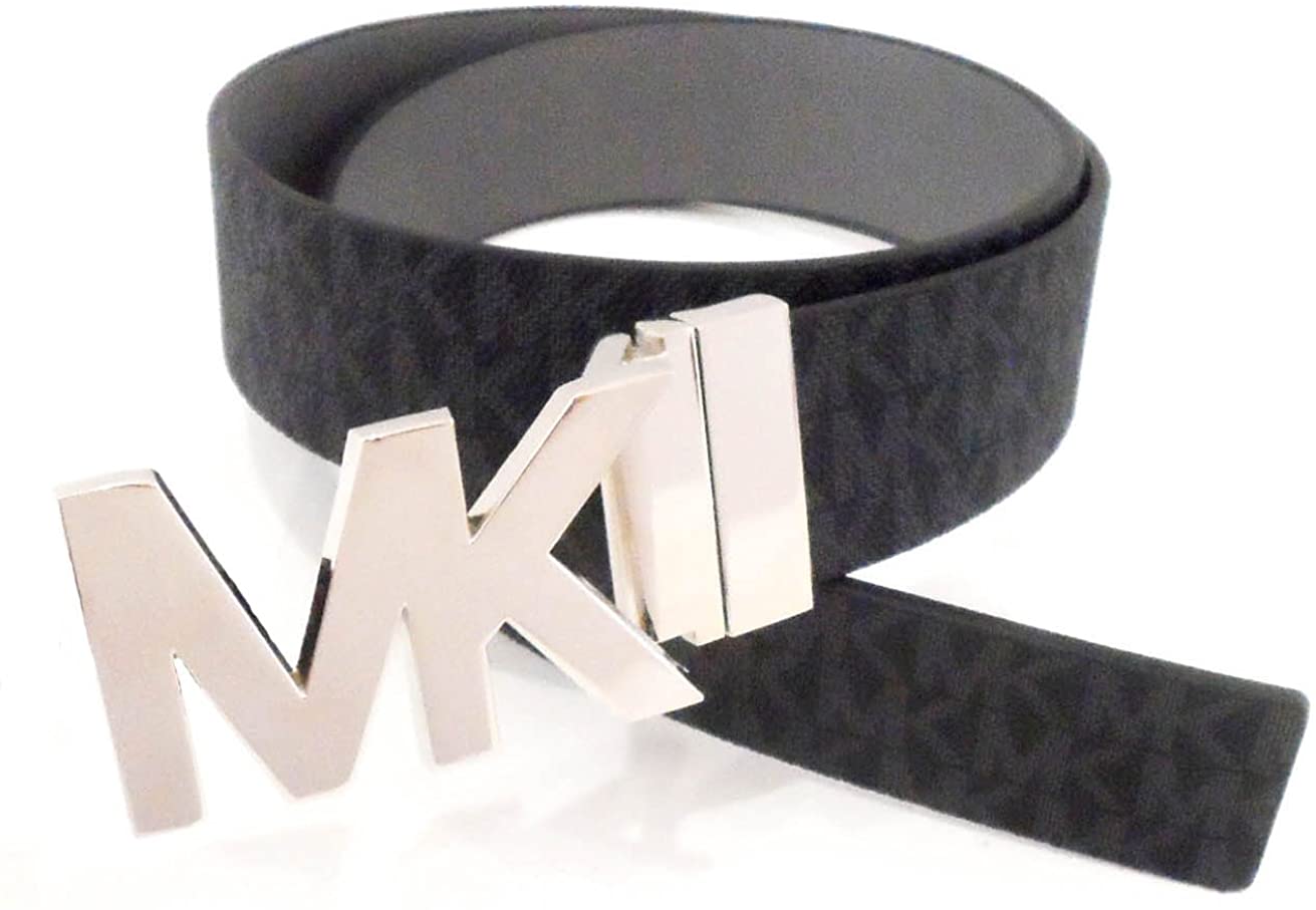 Price:$0.00 Michael Kors Reversible Black/Gray Belt Silver MK Logo Size Large  Handbags   