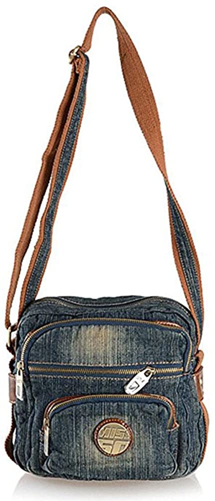 Price:$31.92 Donalworld Women Casual Jeans Denim Sport Messenger Shoulder Handbags Small Blue  Handbags   