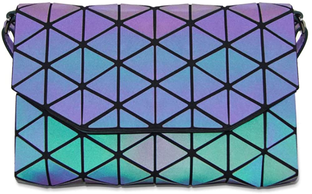 Price:$25.99    GOWETION Triangle Leather Geometric Purse Luminous Purse Reflective Bag Shoulder Clutch Bag Crossbody Purses For Girl Women Messenger Bags Holographic Wallet Colorful Satchel Handbags（colorful3）  Clothing