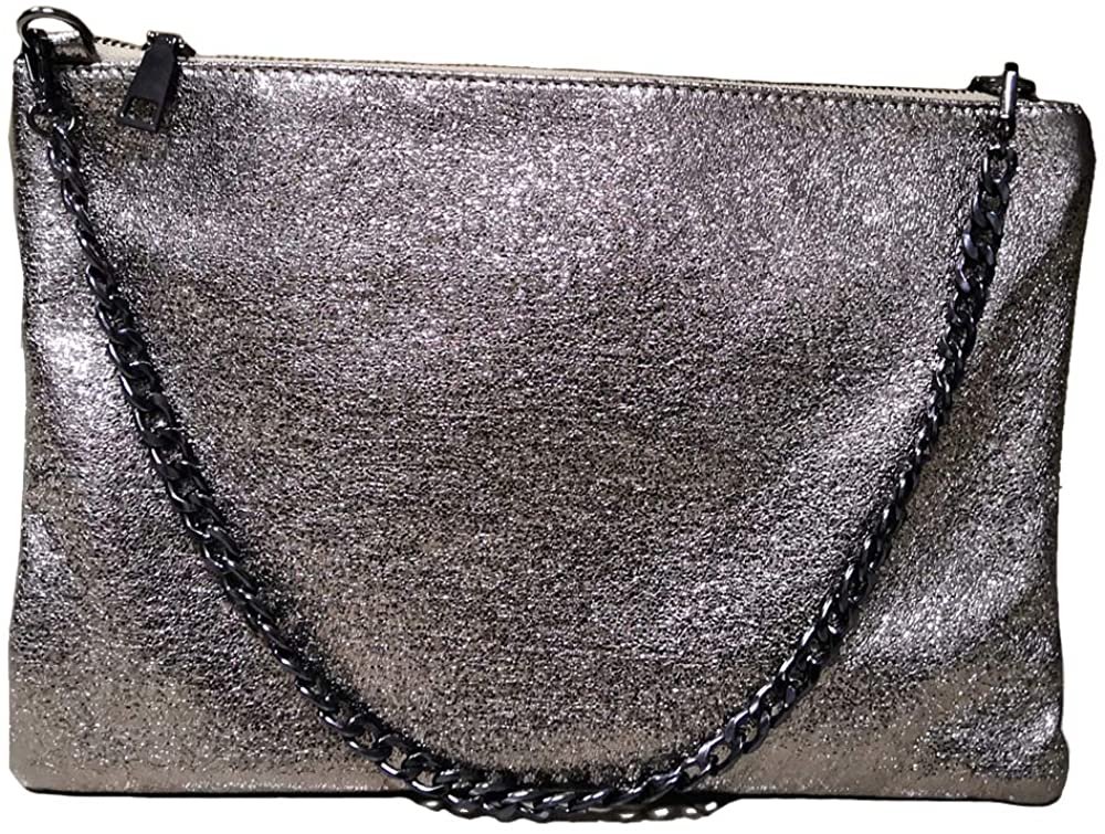 Price:$18.99 Fashion Shiny Women Clutches Party Envelope Clutch Female Chain Shoulder Bags Oversized Messenger Bag Purse (Champagne Gold)  Handbags   