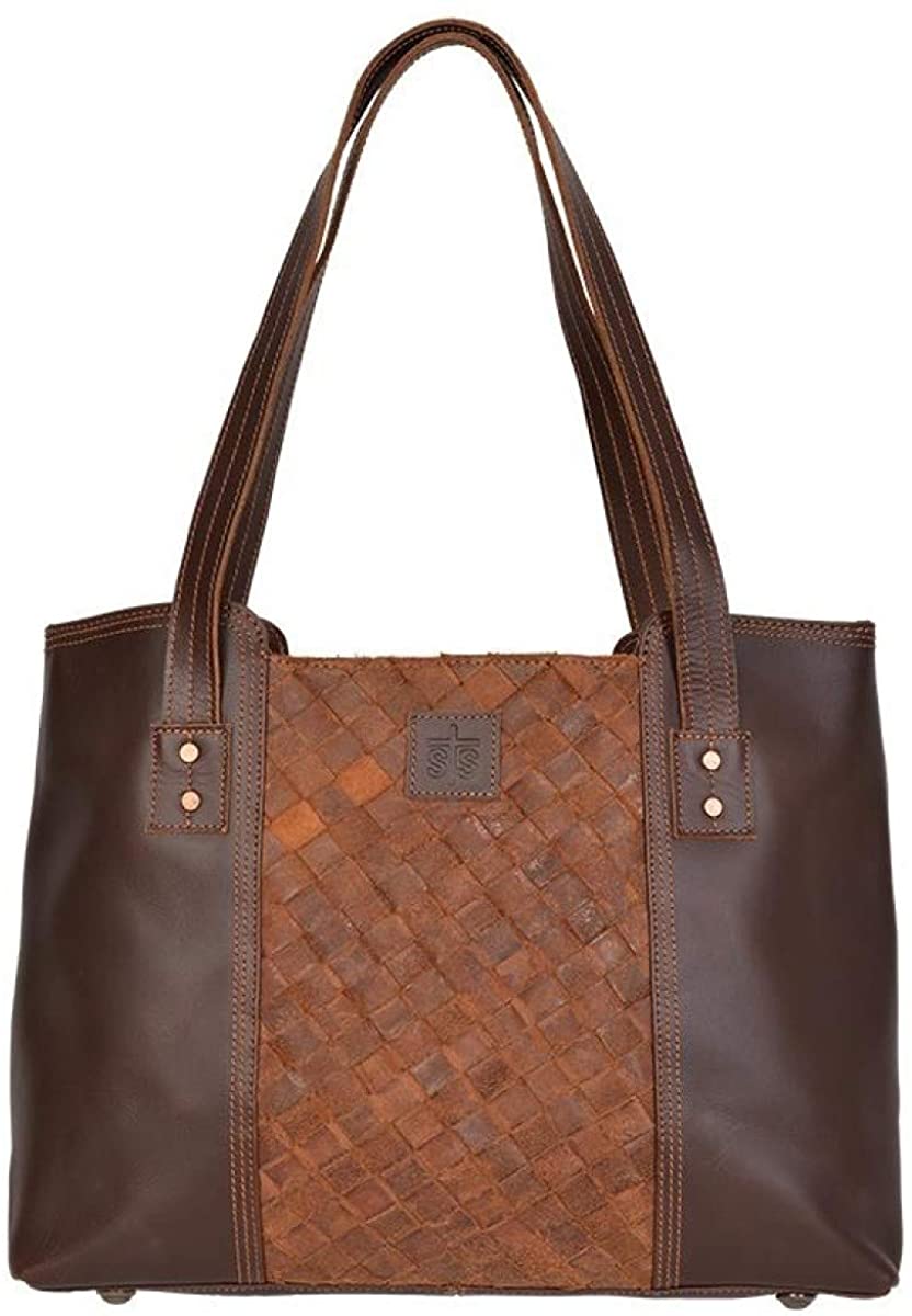 Price:$150.00    STS Ranchwear Basket Weave Large Tote Brown One Size  Clothing