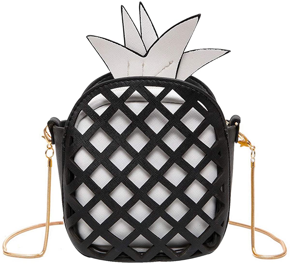 Price:$10.90 LABANCA Girls Mini Wallet Handbags Small Lovely Cartoon Fruit Shaped Shoulder Crossbody Purse Bag Chain Purse Black  Handbags   